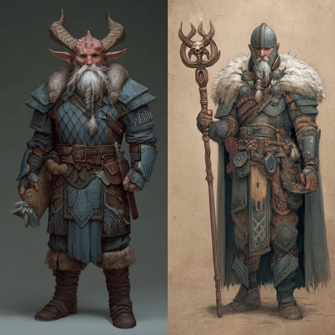 create dnd characters, concept and game art