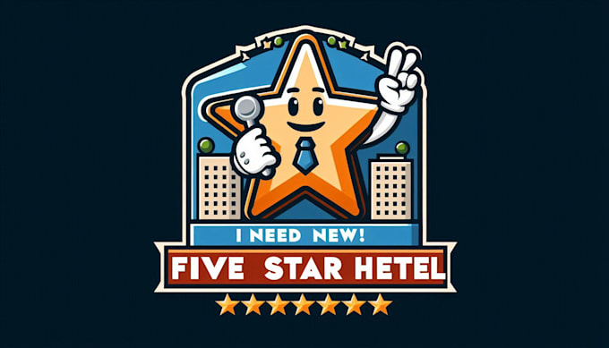 make five star hotel mascot logo design in 12 hours