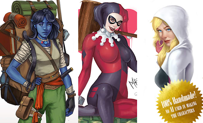 Colorful Comics Character Design Make your character concept in comic book style by Mikelcanizares | Fiverr