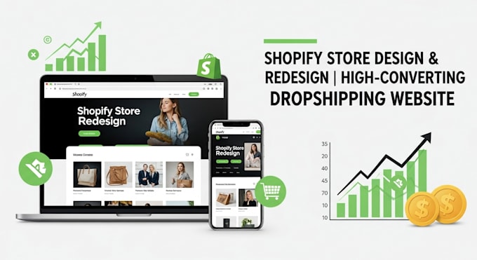 design and redesign high converting shopify store and drop