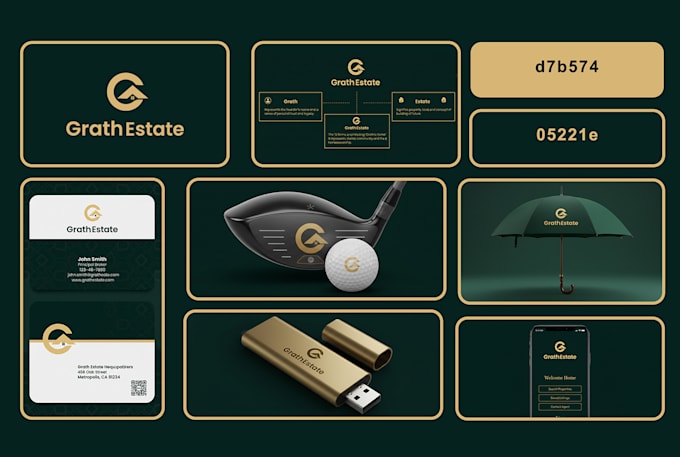 create luxury real estate logo and full brand guidelines