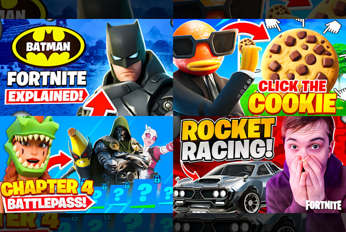 make a fortnite thumbnail of different styles