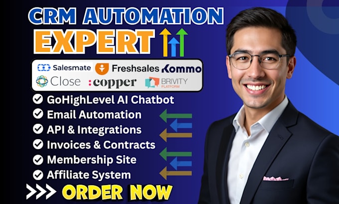 do close io gohighlevel salesmate freshsales copper brivity kommo crm automation