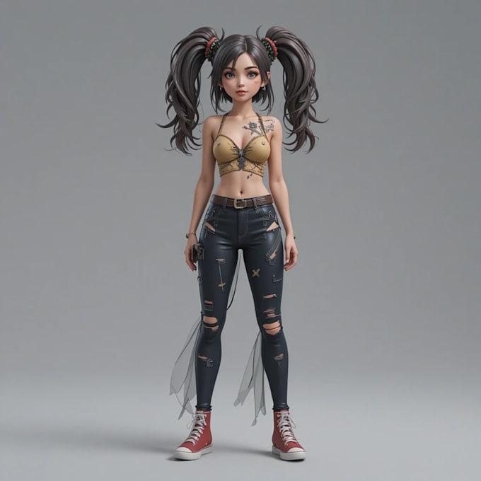 make rig vtuber model, live2d character design