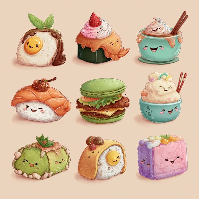do cute doodle objects or character