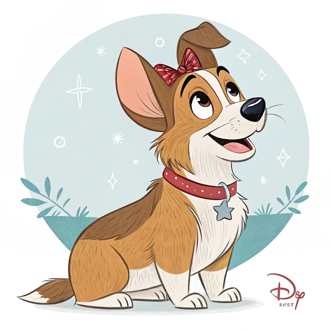 draw disney pet portrait