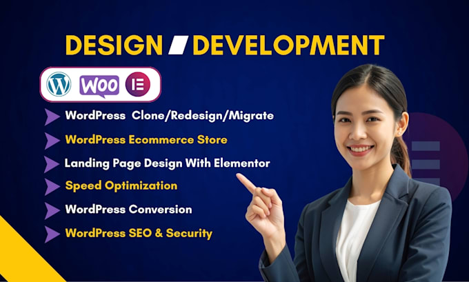 do wordpress ecommerce website design, and development by elementor pro