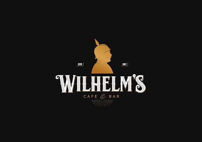 create a minimalist creative custom cafe and bar logo design