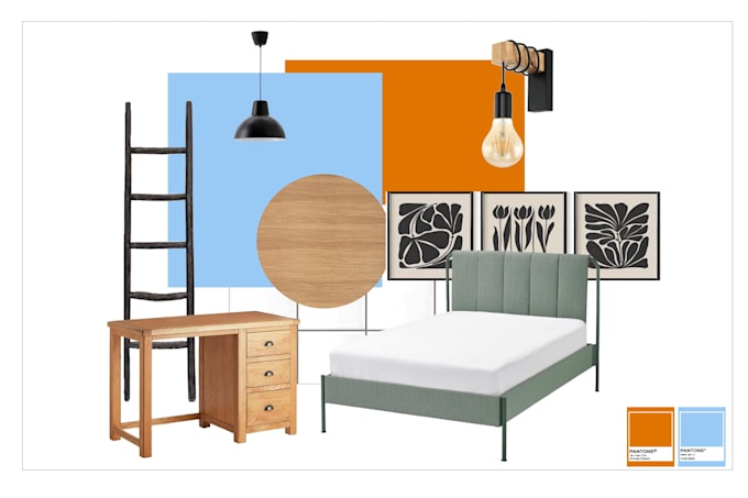 create a clear and professional architectural mood board