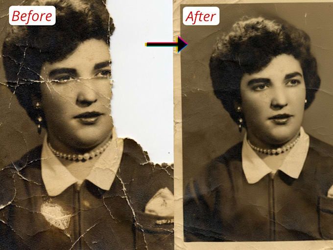 restore and colorize old photos with professional editing