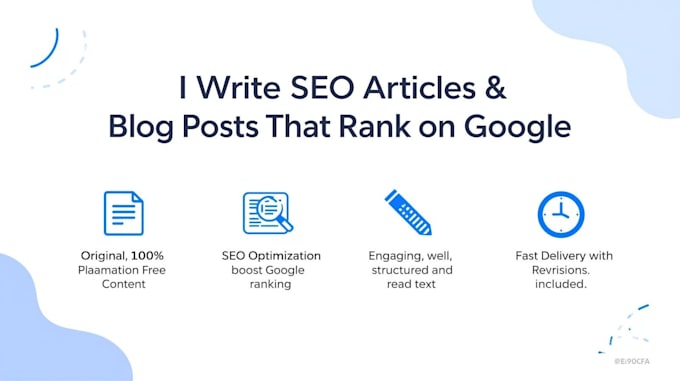 write SEO articles and blog posts to boost your ranking