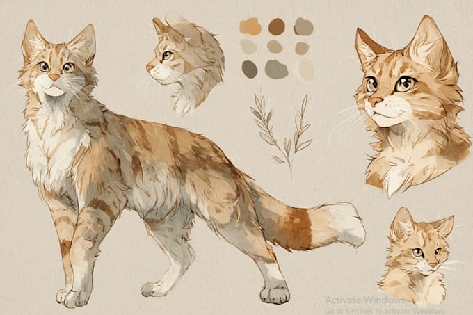 create a furry reference sheet of your character