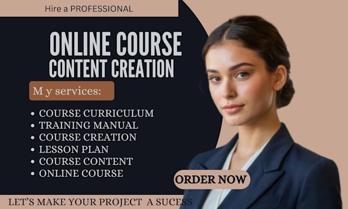 create online course content, training manual course curriculum course creation
