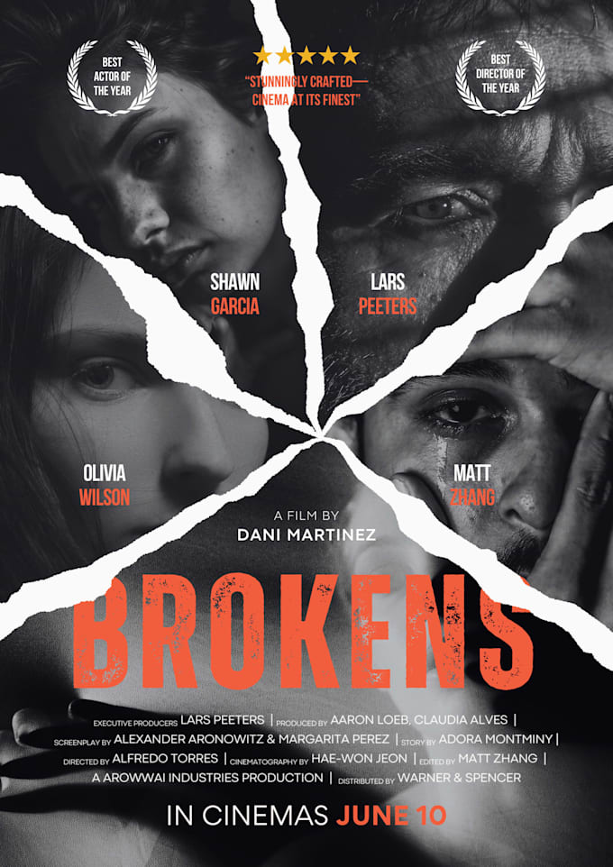 design a professional unique minimal movie poster