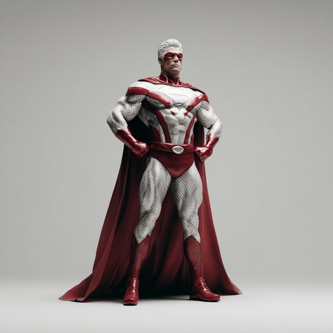 create a stylized superhero in comic art style