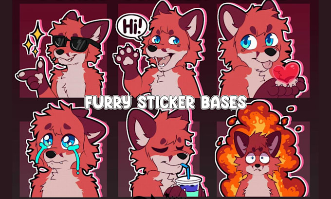 Draw custom furry art, furry ych commission, furry badge, furry ...