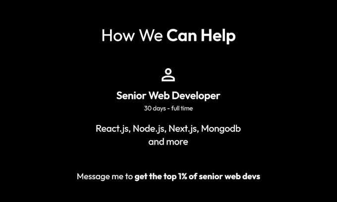 be your web developer, nextjs, nodejs, reactjs developer