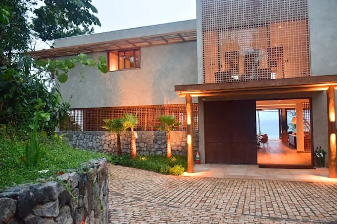 rebuild3d poolside villa,wellness hotel,resort spa,wooden deck render,cgi facade