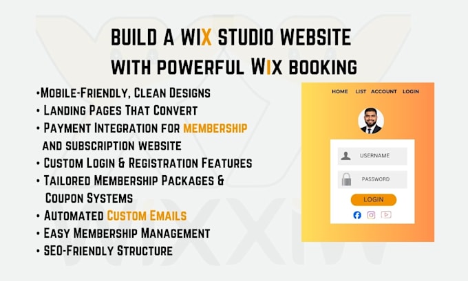 build stunning wix studio membership booking site expert