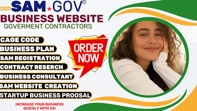 create a professional website for government contractors, sam gov registration