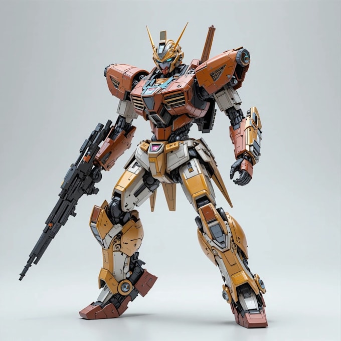 make a futuristic mecha robot artwork