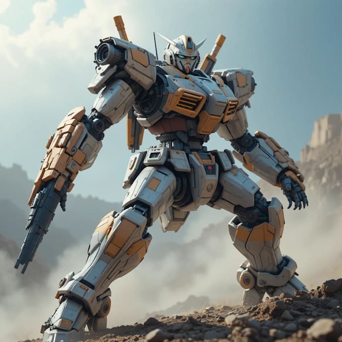 make your robotic mecha in dynamic poses