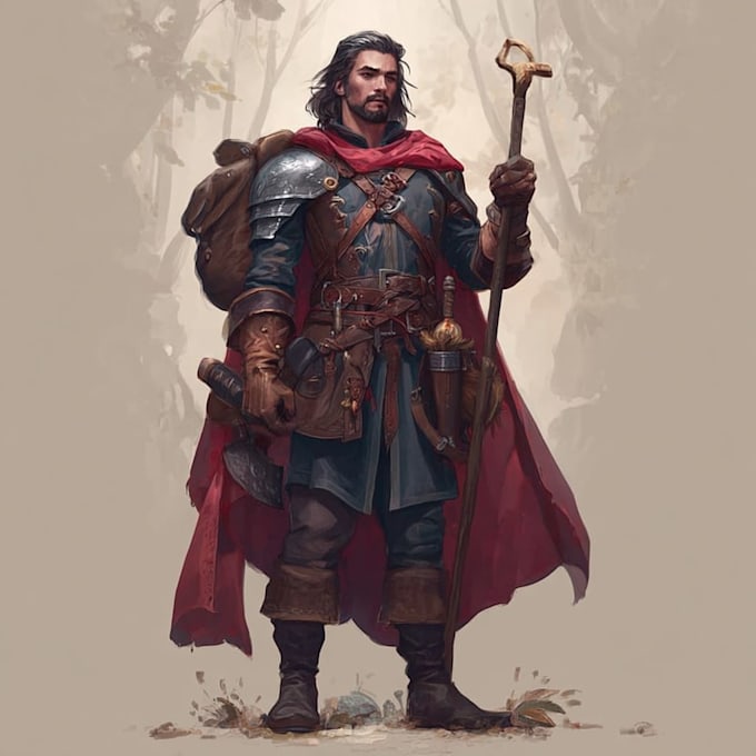 design epic fantasy character artwork