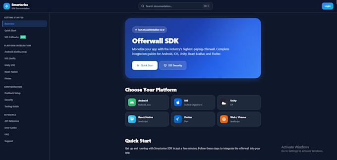 build a full offerwall sdk network script