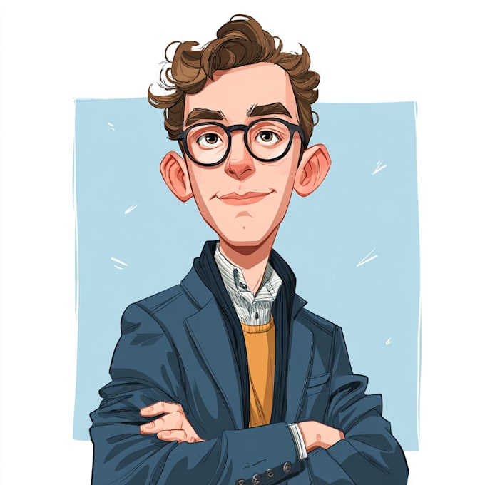 cartoon flat vector avatar or portrait