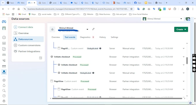 setup meta pixel and conversion API tracking