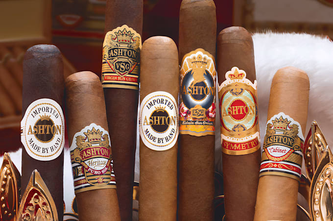 do luxury cigar brands, label and box logo design