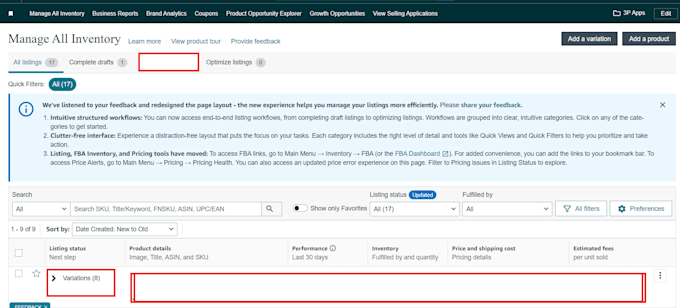 create and optimize your amazon fba product listing with variations