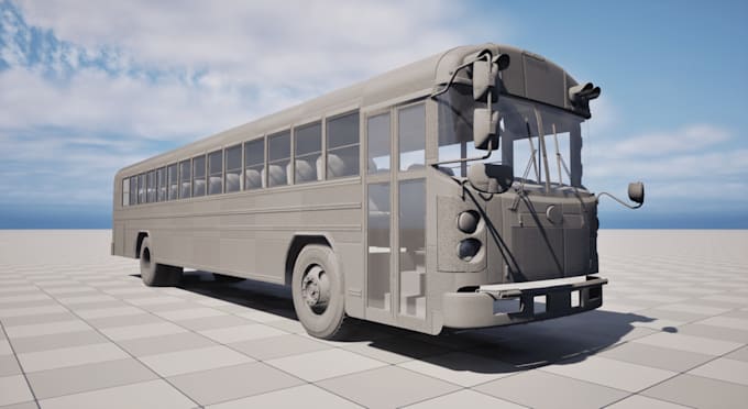 3d model a truck or vehicle for a simulator or VR