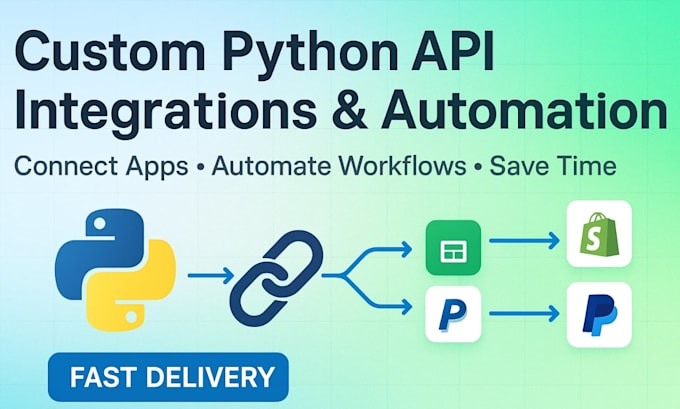 create python API integrations, automation scripts to connect apps and services