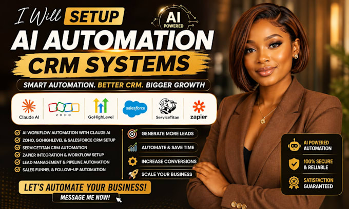setup claude ai automation zoho gohighlevel salesforce servicetitan crm zapier