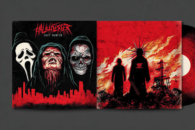 design horror retro comic art and vintage comic cover poster