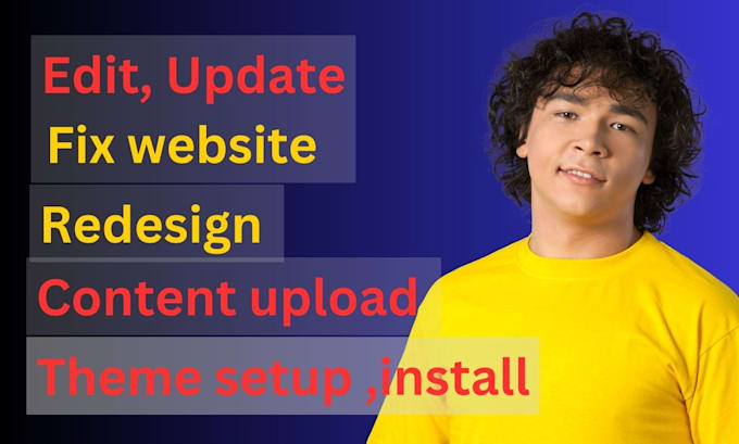 create install, customize, edit, wordpress website