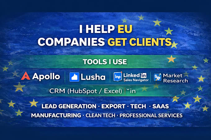 do client outreach and business development strategy for europe b2b