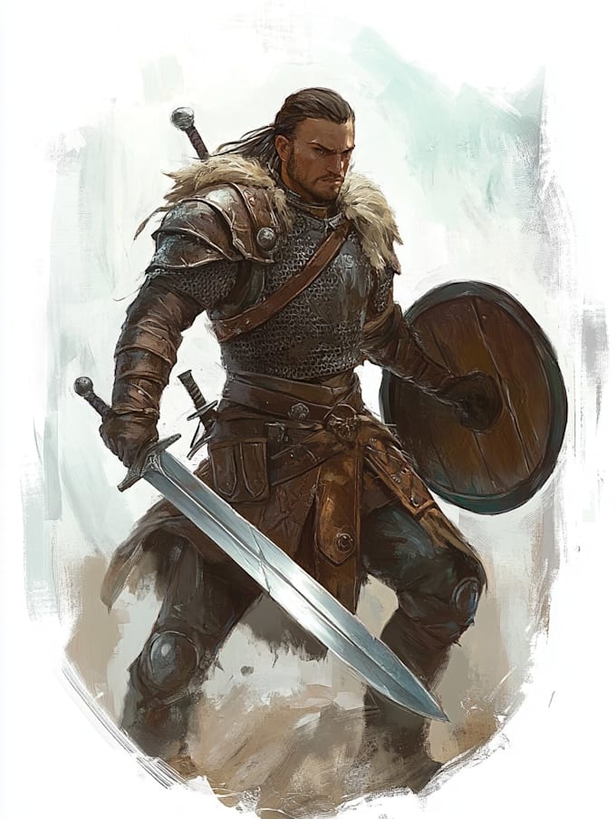 paint your dark fantasy  character illustration