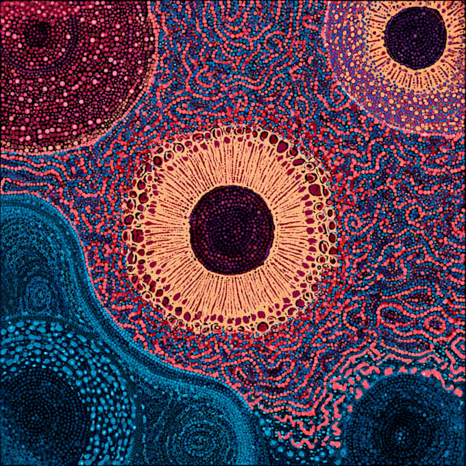 draw abstract digital illustrations and aboriginal art