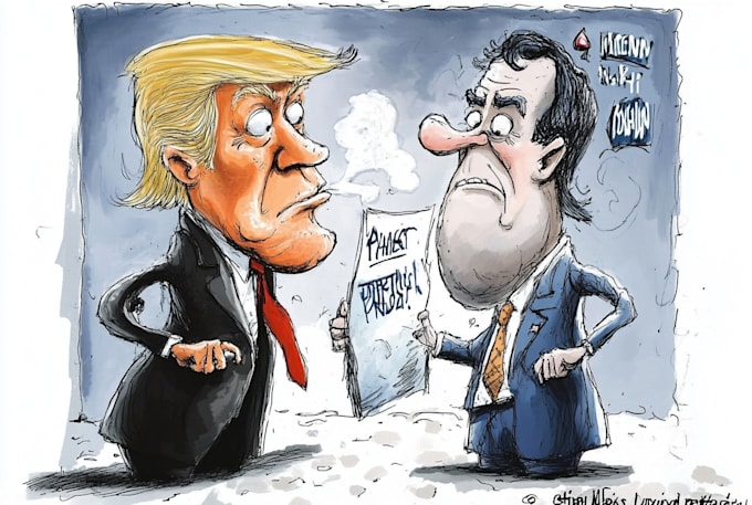 make a political cartoon art