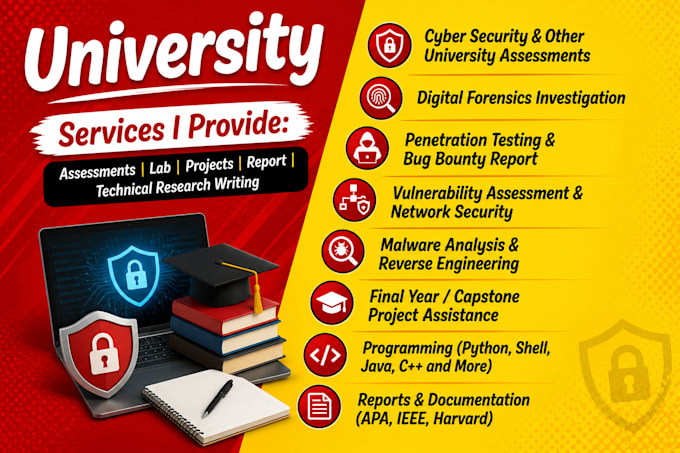 do any university assessments, projects, task, report and technical writing