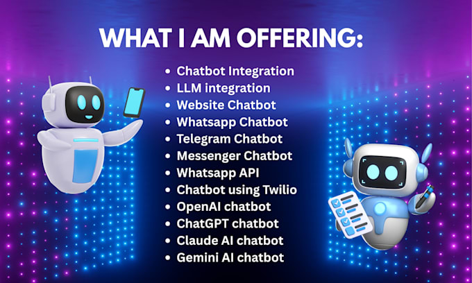 integrate custom gpt or whatsapp ai chatbot, telegram discord bot, whatsapp api