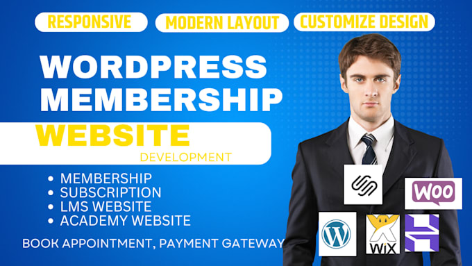 wordpress membership website lms website subscription website academy website