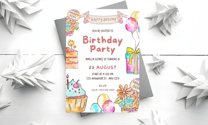 design birthday invitation card