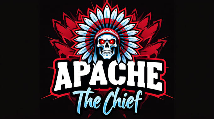 design outstanding apache head mascot logo in very short time