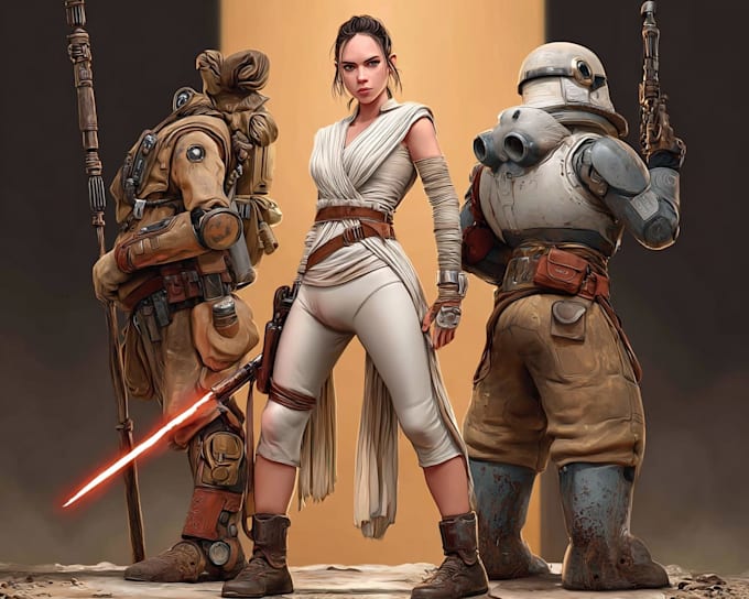draw your star wars sci fi character art