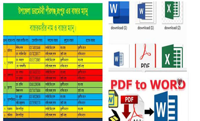 do copy writing pdf to word excel or product data entry work