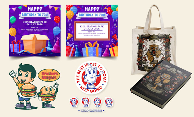 create versatile graphic design for logo, illustration, tshirt, and more