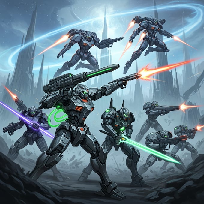 create a mecha robot art of your choice
